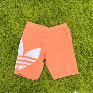 Adidas Kids Coral Shorts with White Logo